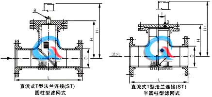 T型過(guò)濾器外形結(jié)構(gòu)圖